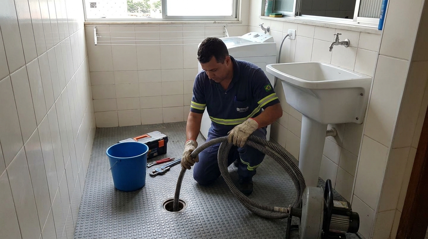 Desentupimento de ralo residencial em Juiz de Fora‑MG